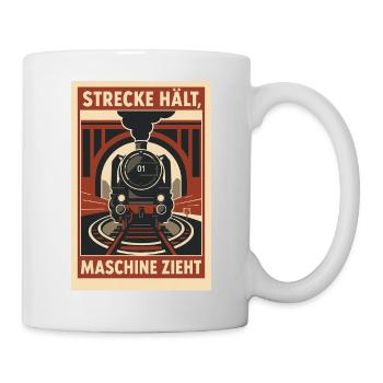 Railway Track Holds Machine Pulls - Mug - white - Right