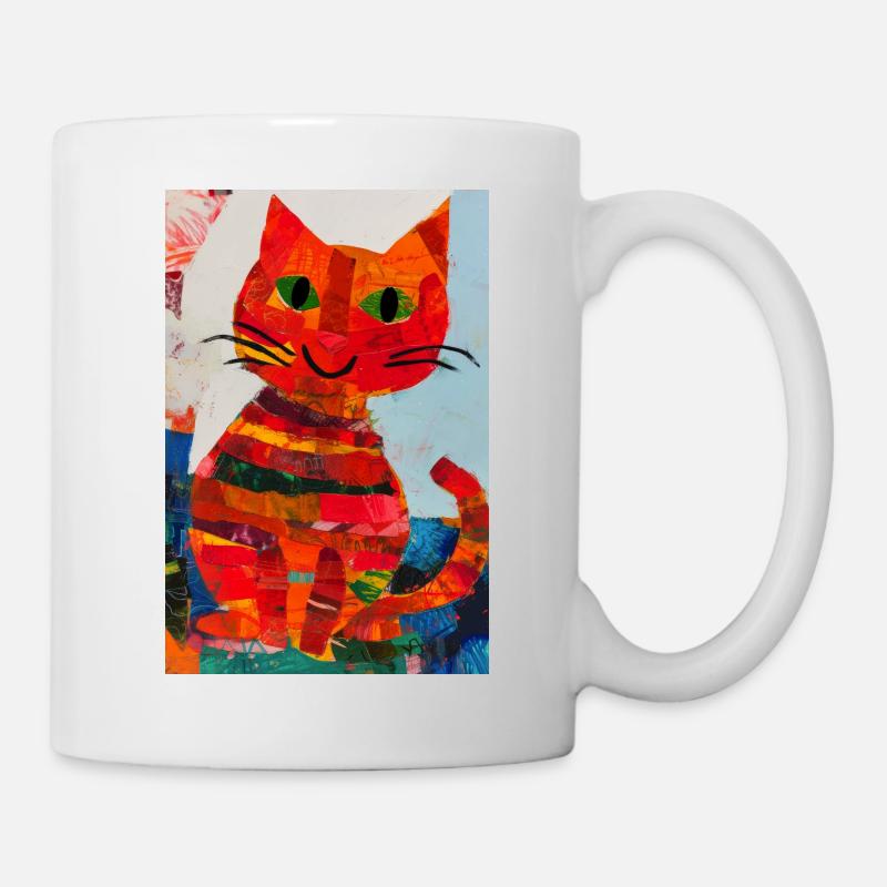 Katzen collage 0001 - Tasse - Weiß