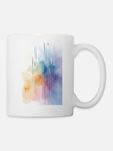 Watercolors Abstract, Watercolor Art Colored - Mug - white