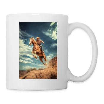 Cowboy Cliff Jump - Mug - white - Right