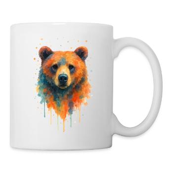 Bär Aquarell - Tasse - Weiß - Rechts