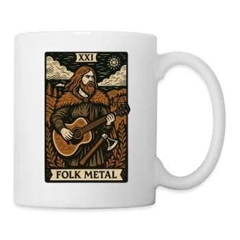 Folk Metal Tarotkarte – Nordic Axe & Acoustic Fury - Tasse - Weiß - Rechts