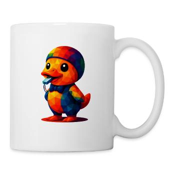 WPAP Polygon Kawaii Animals Style Bébé Canard Trainer - Mug blanc - blanc - Droite