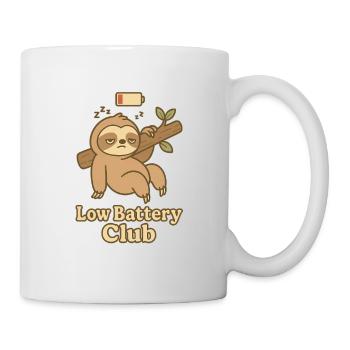Low Battery Club – Sloth Edition - Tasse - Weiß - Rechts