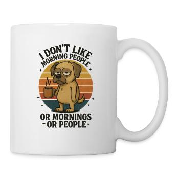 Je déteste les gens du matin et les matins et les gens - Mug blanc - blanc - Droite