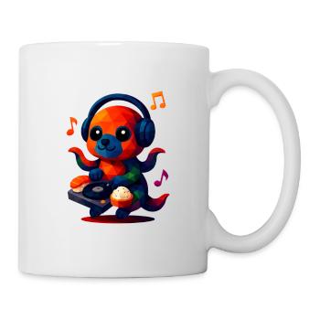 WPAP Polygon Kawaii Style Animals Baby Octopus - Mug - white - Right