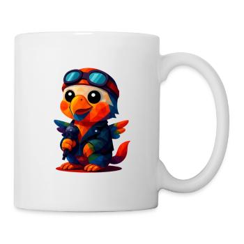 WPAP Polygon Kawaii Animals Style Baby Eagle Singer - Mug - white - Right