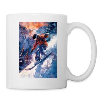 Art épique de l’aventure en snowboard - Mug blanc - blanc - Droite