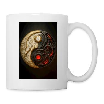 Cyber Yin Yang Gleichgewicht - Tasse - Weiß - Rechts