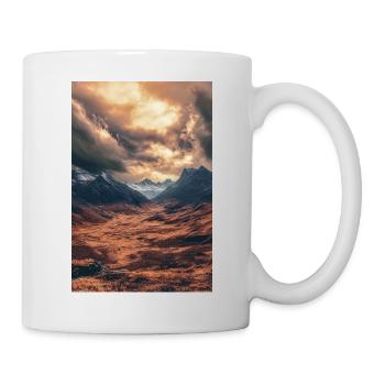 Epischer Sonnenuntergang über dem Highland Valley - Tasse - Weiß - Rechts