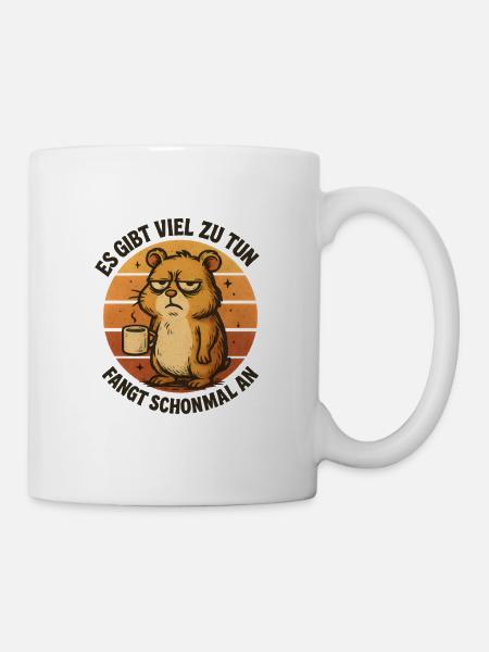 Il y a beaucoup de travail de hamster à faire - Mug blanc - blanc