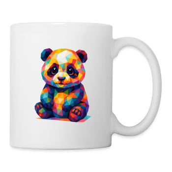WPAP Polygon Kawaii Style Animaux Bébé Panda Ours - Mug blanc - blanc - Droite