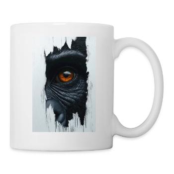 Regard primitif perçant - Mug blanc - blanc - Droite
