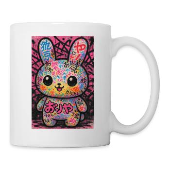Graffiti Kawaii Bunny Pop - Tasse - Weiß - Rechts