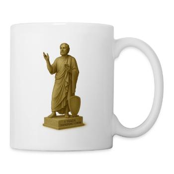 Teaching philosopher with smartphone - Mug - white - Right