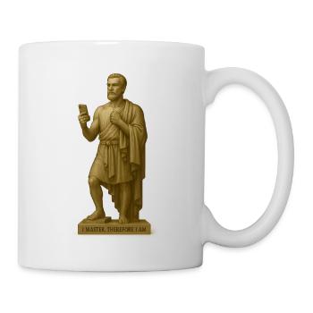 Philosophischer Meister im Holzstil - Tasse - Weiß - Rechts