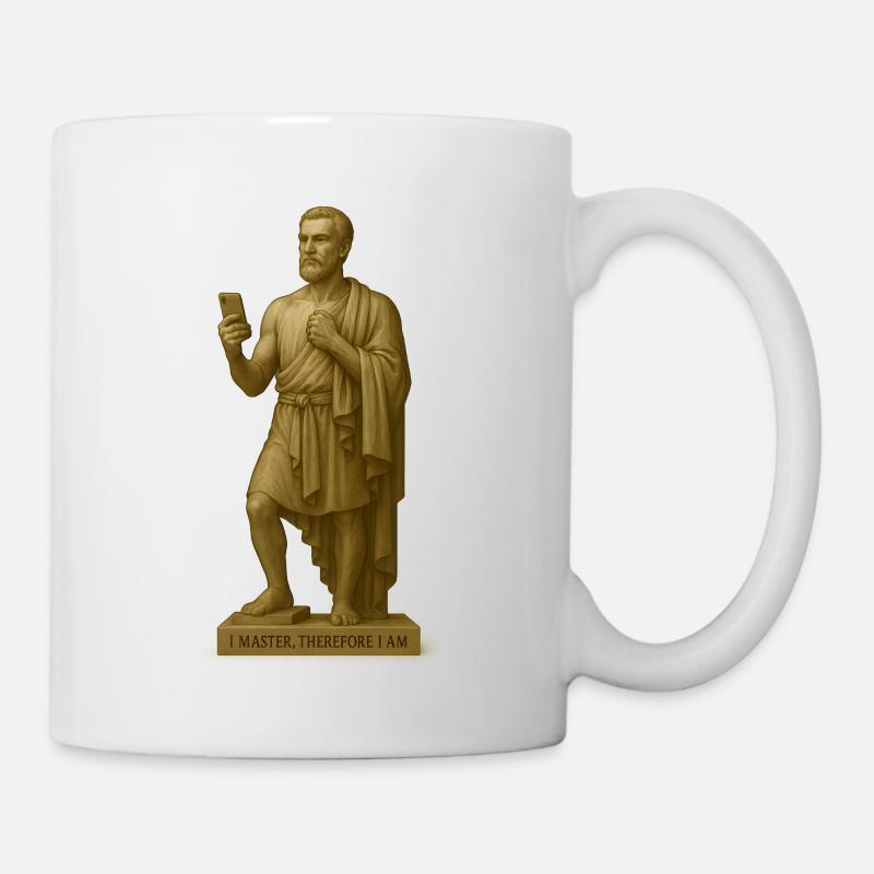 Philosophical Master in Wooden Style - Mug - white
