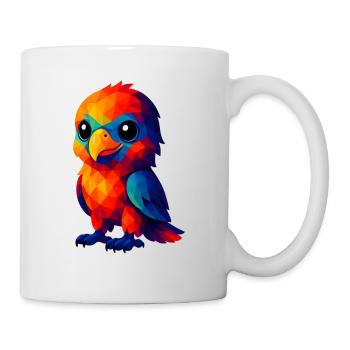 WPAP Polygon Kawaii Stil Tiere Baby Adler - Tasse - Weiß - Rechts