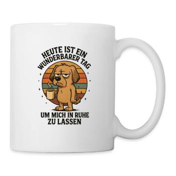 Funny Office Dog Saying with Coffee - Mug - white - Right