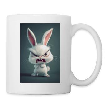 Furious Cartoon Bunny Rage - Mug - white - Right