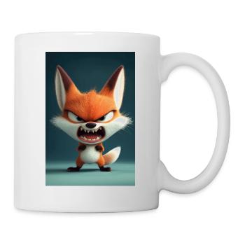 Furious Cartoon Fox Tantrum - Mug - white - Right