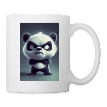 Grumpy Cartoon Panda Mood - Mug - white - Right