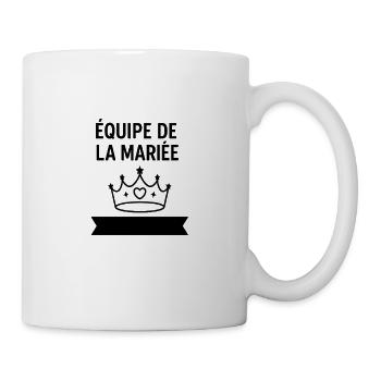 T-shirt Équipe de la Mariée personnalisable - Mug blanc - blanc - Droite