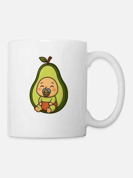 Cute Baby Avocado Print - Mug - white