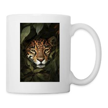 Jaguar im Dschungel versteckt - Tasse - Weiß - Rechts
