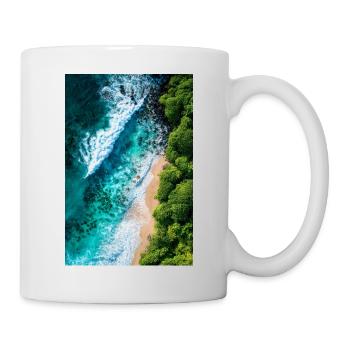 Tropical Shoreline from Above - Mug - white - Right