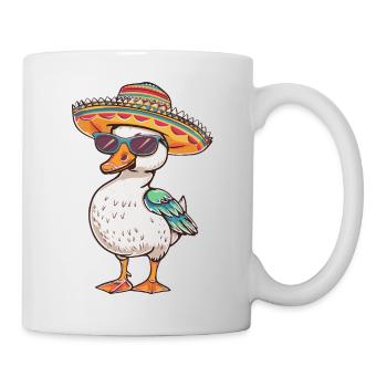 Gans Comic Lustig Sombrero - Tasse - Weiß - Rechts