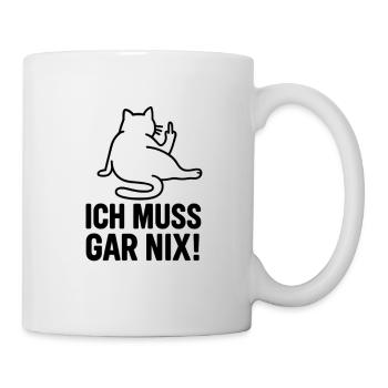 Chat paresseux, je n’ai pas à faire un doigt d’honneur à quoi que ce soit - Mug blanc - blanc - Droite