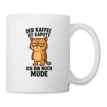 The coffee is broken Cat morning grouch - Mug - white - Right