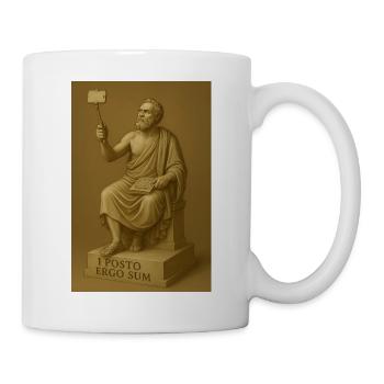 Ancient Philosophy Selfie Statue - Mug - white - Right