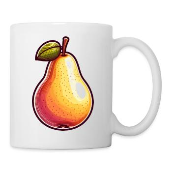 Birne, Frucht - Tasse - Weiß - Rechts