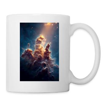 Lumière céleste sur les sommets des nébuleuses - Mug blanc - blanc - Droite