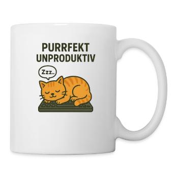Perfect Unproductive Cat Cat World Cat Day - Mug - white - Right