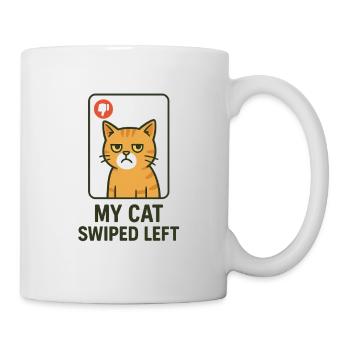 Meine Katze hat links geswiped Dating App - Tasse - Weiß - Rechts