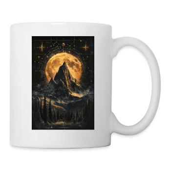 Lune dorée sur les pics mystiques - Mug blanc - blanc - Droite