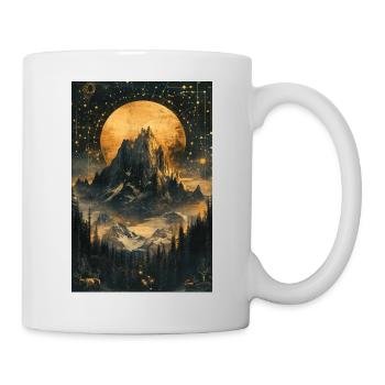 Himmlische Berg-Traumlandschaft - Tasse - Weiß - Rechts