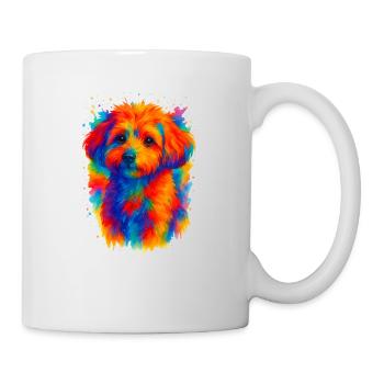 Bunter Maltipoo – Rainbow Splash Style - Tasse - Weiß - Rechts