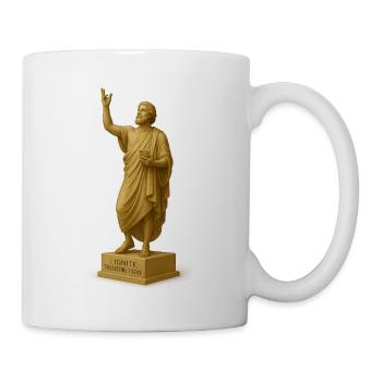 Religious sculpture with message - Mug - white - Right