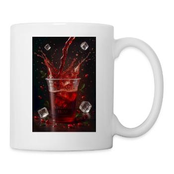 Shot d’énergie aux baies et glaçons - Mug blanc - blanc - Droite