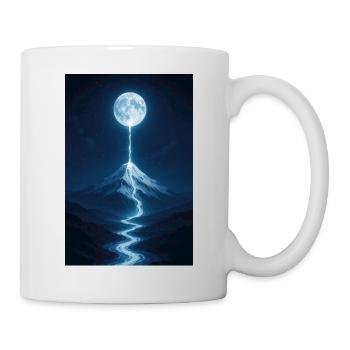 Fluss des Lichts vom Mond - Tasse - Weiß - Rechts