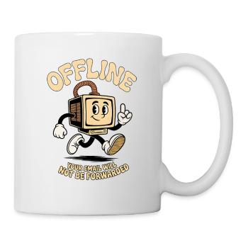 Hors ligne, votre e-mail ne sera pas transféré - Mug blanc - blanc - Droite