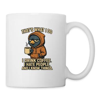 Je déteste les gens Dictons de bureau - Mug blanc - blanc - Droite