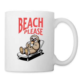 Funny Beach Please Sloth Holiday Design - Mug - white - Right