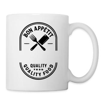 Guten Appetit -VORNAME - Tasse - Weiß - Rechts