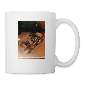 Frosch im Retro-Fahrzeug - Tasse - Weiß - Rechts