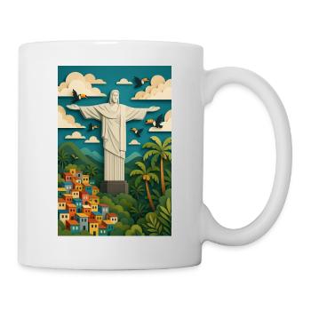 Christus Statue in tropischer Kulisse/Rio  - Tasse - Weiß - Rechts